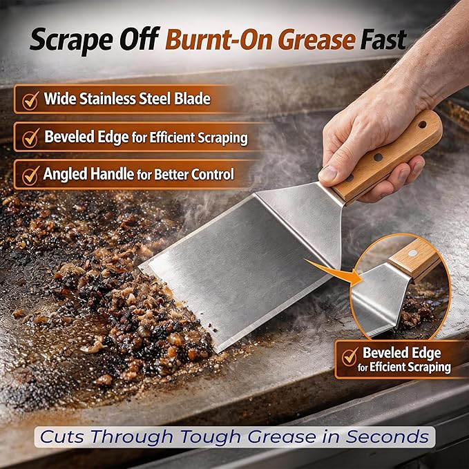 Extra Wide Griddle Spatula – Large Metal Grill Spatula - Image 5