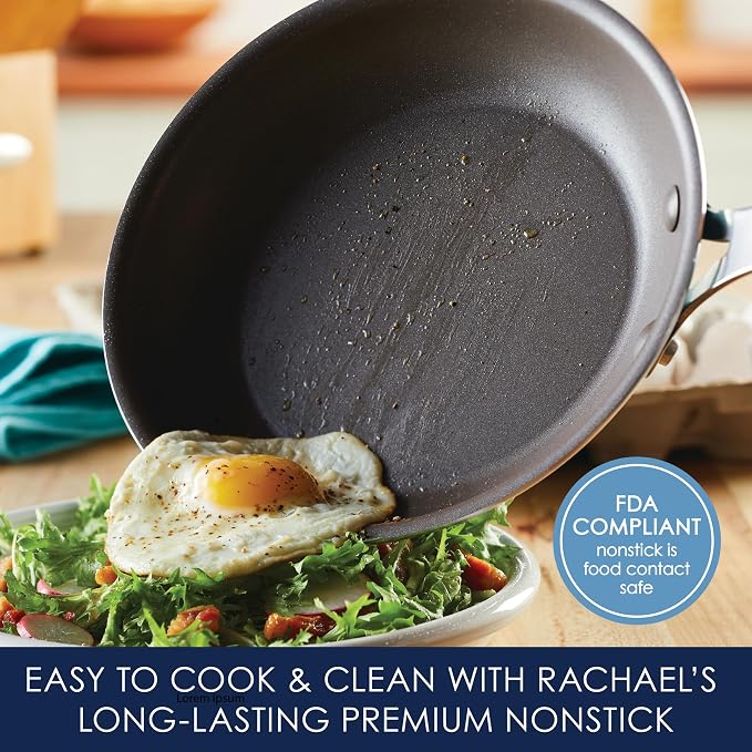 Rachael Ray Cook + Create Nonstick Cookware Pots and Pans Set, Includes Baking - Image 5