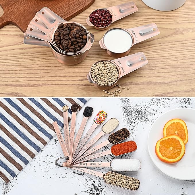 Copper Measuring Spoons Set 10, Stainless Steel Measuring Spoons - Image 5