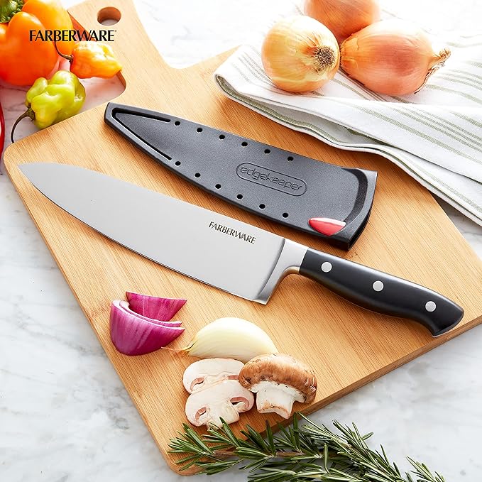 Farberware Edgekeeper 8-Inch Forged Triple Riveted Chef Knife - Image 6