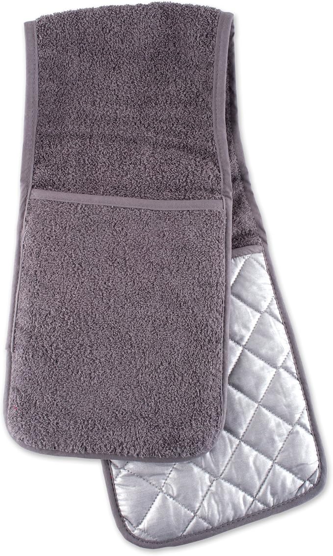 DII Basic Terry Collection 100% Cotton Quilted, Double Mitt by DII