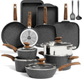 MAISON ARTS 17 Piece Pots and Pans Set Non Stick, Kitchen Cookware Sets by MAISONARTS