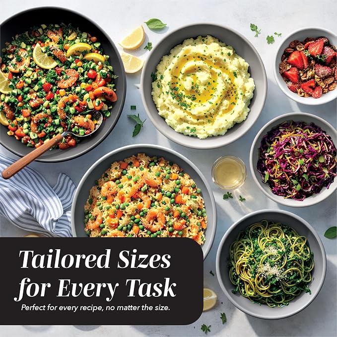 COOK WITH COLOR Mixing Bowls with TPR Lids - Image 5