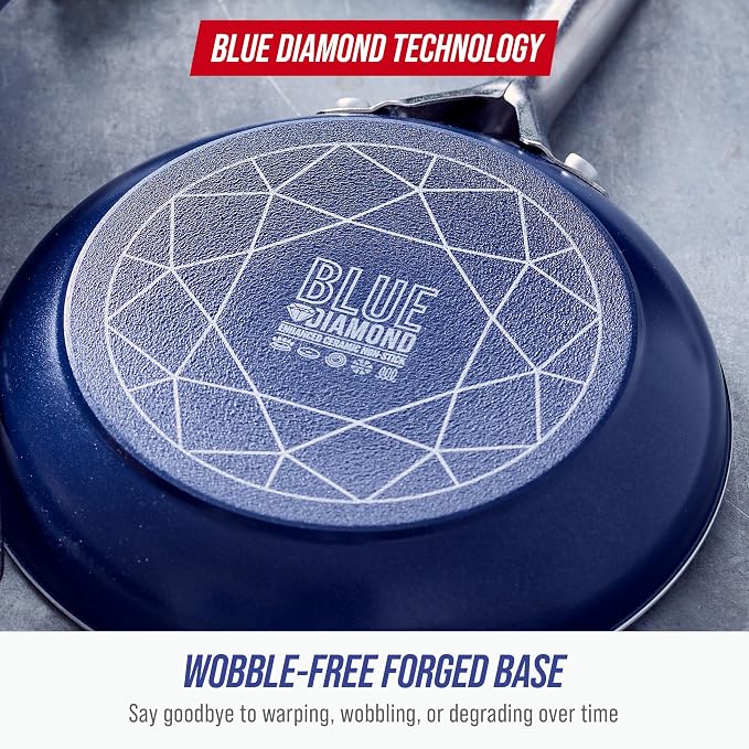 Blue Diamond 12" Nonstick Frying Pan Skillet, Diamond Infused PFAS & PTFE-Free - Image 8