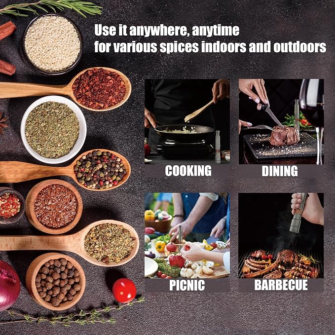 Modern Thumb Click Salt and Pepper Grinder - Image 4