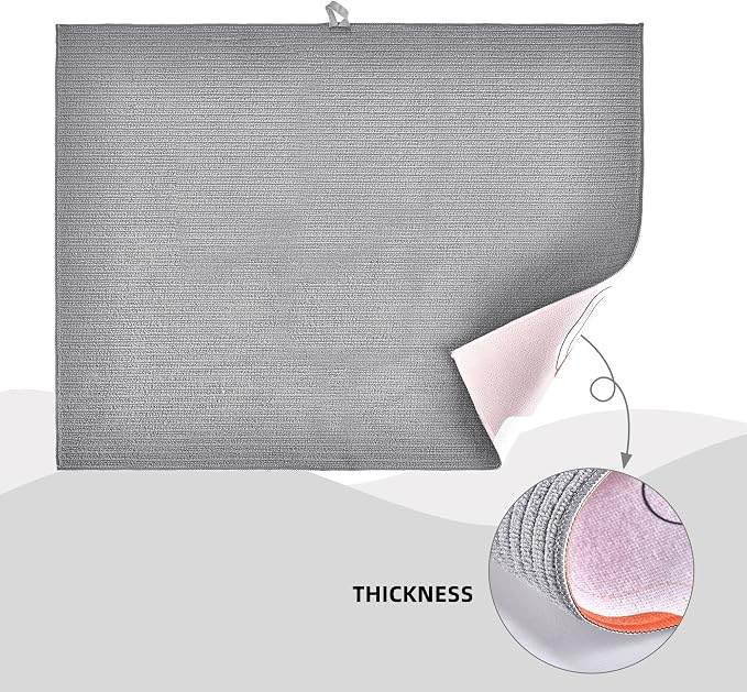 Retro Boho Dish Drying Mat 18x24 Inch, Microfiber Absorbent Fast Dry Mat - Image 4