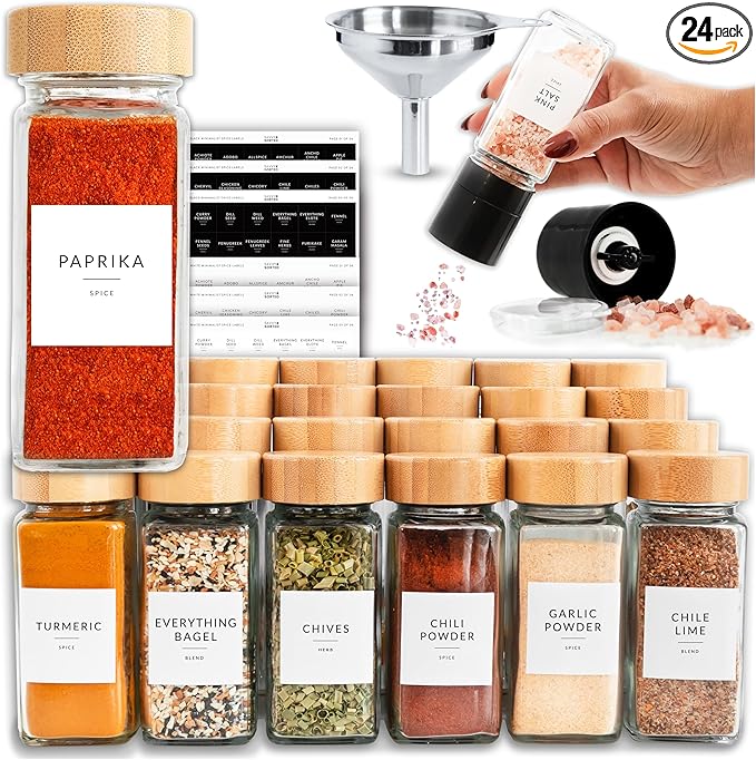 SAVVY & SORTED Glass Spice Jars by SAVVYSORTED%C2%AE