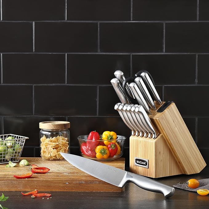 McCook® Knife Sets, German Stainless Steel Knife Block Sets - Image 7