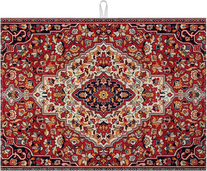 Boho Vintage Ethnic Dish Drying Mat by MOUNTANLLY
