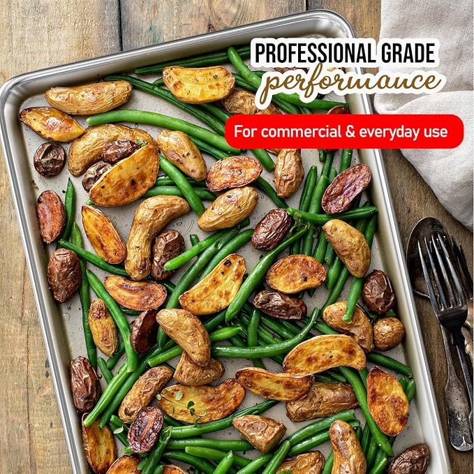 Eatex Aluminum Baking Sheet Set, 6 Pack Cookie Sheet Set, 18” x 13” Steel - Image 5