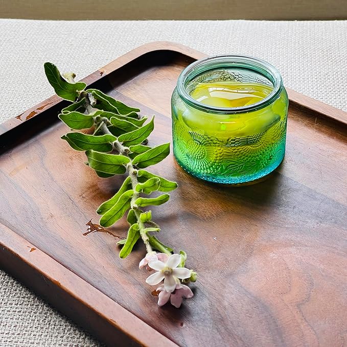 4 oz Blue Mini Glass Jars with Airtight Bamboo Lids 12 pack, Decorative Small - Image 5