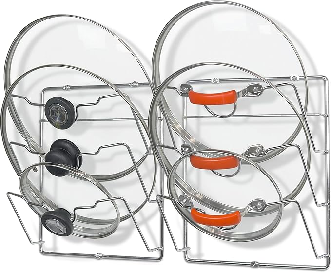 Simple Houseware 2-Pack Cabinet Door/Wall Mount Pot Lid Organizer Rack by SimpleHouseware