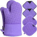 Oven Mitts and Pot Holders Sets 6pcs, Kitchen Oven Glove, High Heat Resistant by OvenMitts