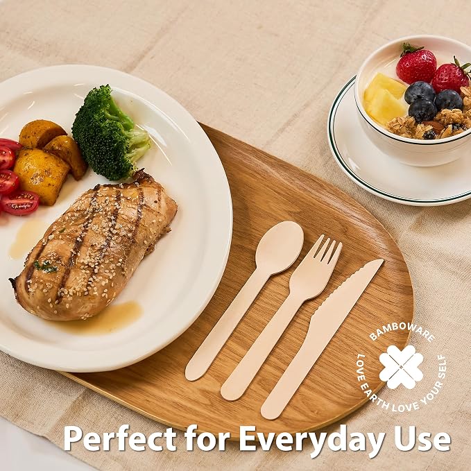 Wooden Knives 300 Pieces | Natural Birch Wood Disposable Knives | Biodegradable - Image 6
