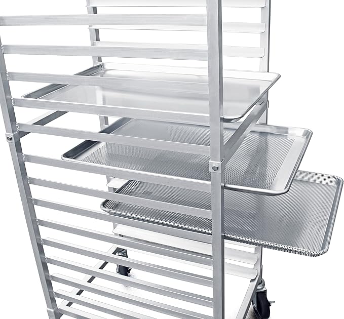 New Star Foodservice 36527 Commercial-Grade Aluminum 20-Tier Sheet Pan/Bun Pan - Image 3