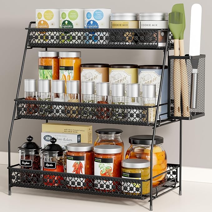 Vintage 3 Tier Spice Rack Organizer - Image 6