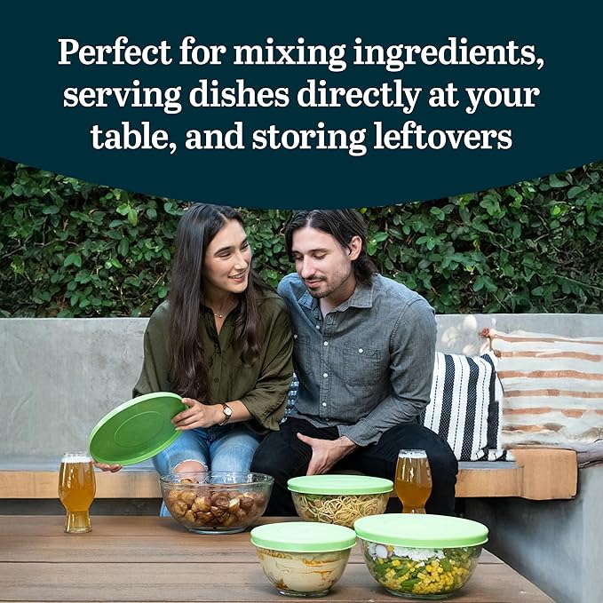 Libbey Baker's Basics 4 Piece Glass Mixing Bowl Set - Image 4