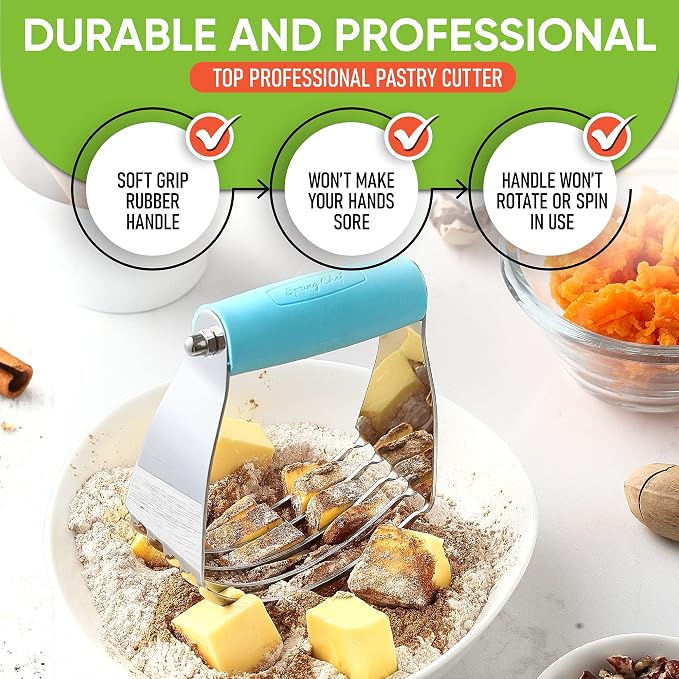Spring Chef Dough Blender, Top Professional Pastry Cutter, Heavy Duty Baking - Image 5