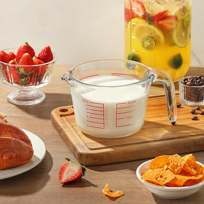 VRUIFA Glass Measuring Cup For Baking and Cooking, Dishwasher, Microwave and - Image 6