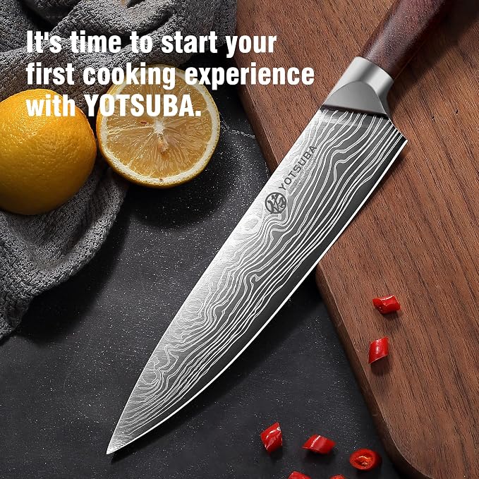 YOTSUBA 3 PCS Japanese Kitchen Knife Set, Razor Sharp High Carbon Stainless - Image 3