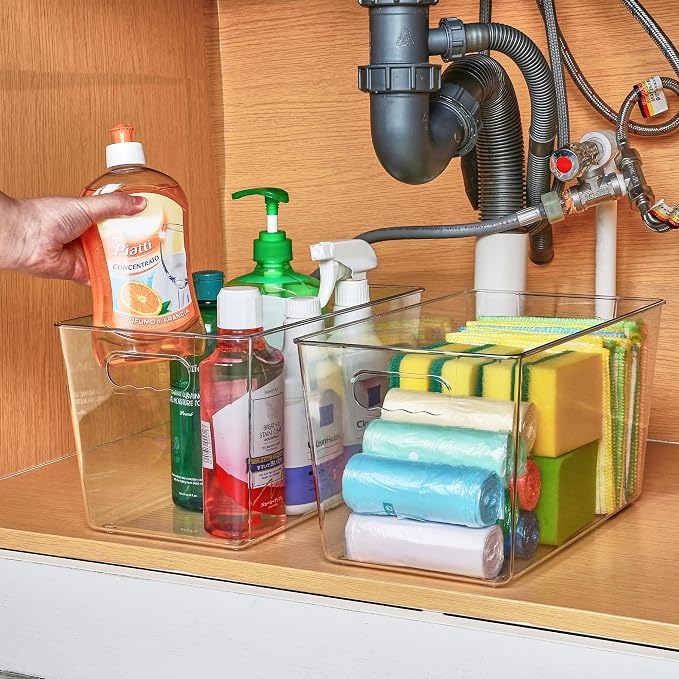 Vtopmart 6 PCS Clear Plastic Storage Bins, Pantry Organizer Containers - Image 7