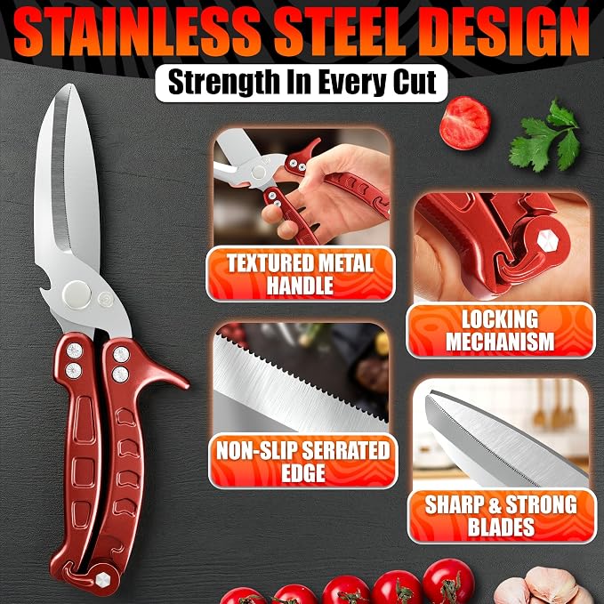 4-in-1 Kitchen Shears Heavy Duty - Image 4