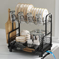 romision 2 Tier Compact Stainless Steel Dish Drainers Drying Rack by Romision