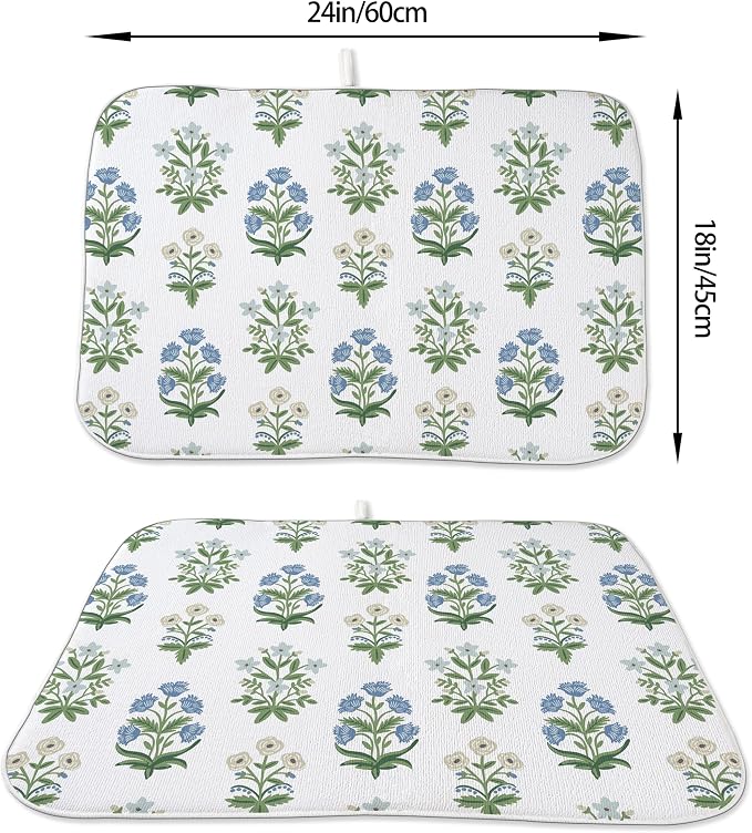 Spring Dish Drying Mat 18x24 Inches - Image 2