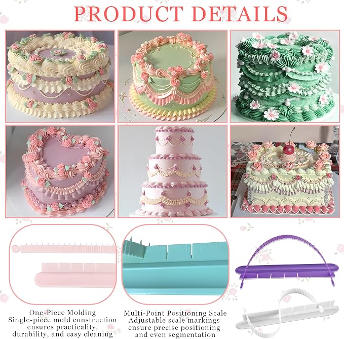 4PCS Cake Arch Guide Tool, Adjustable Fondant Cake Arc Ruler, Practical Baking - Image 4