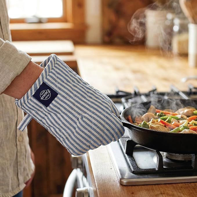Encasa XO Heat Resistant 100% Cotton Oven Glove & Potholder Set - Image 5