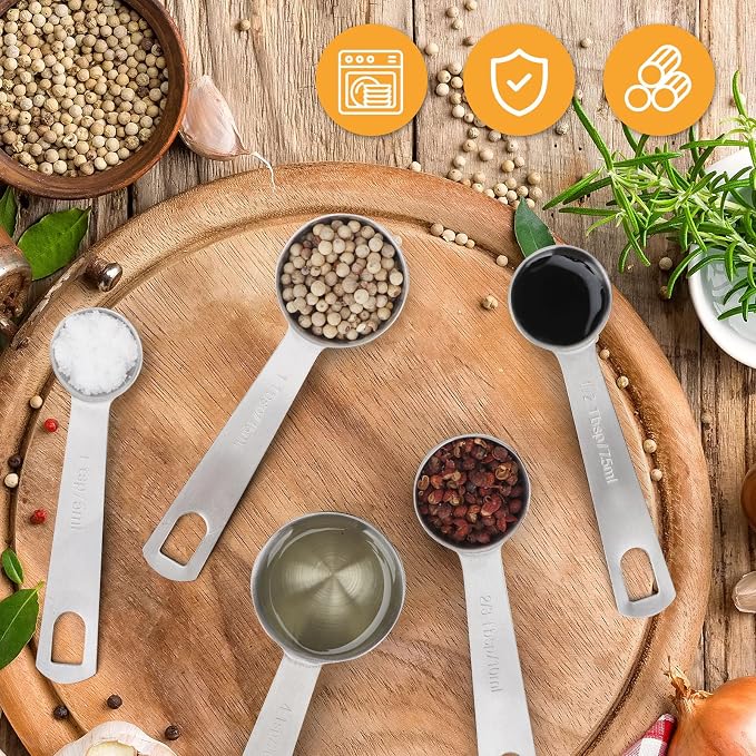4 PCS 1 Teaspoon Stainless Steel Single Measuring Spoon - Image 6
