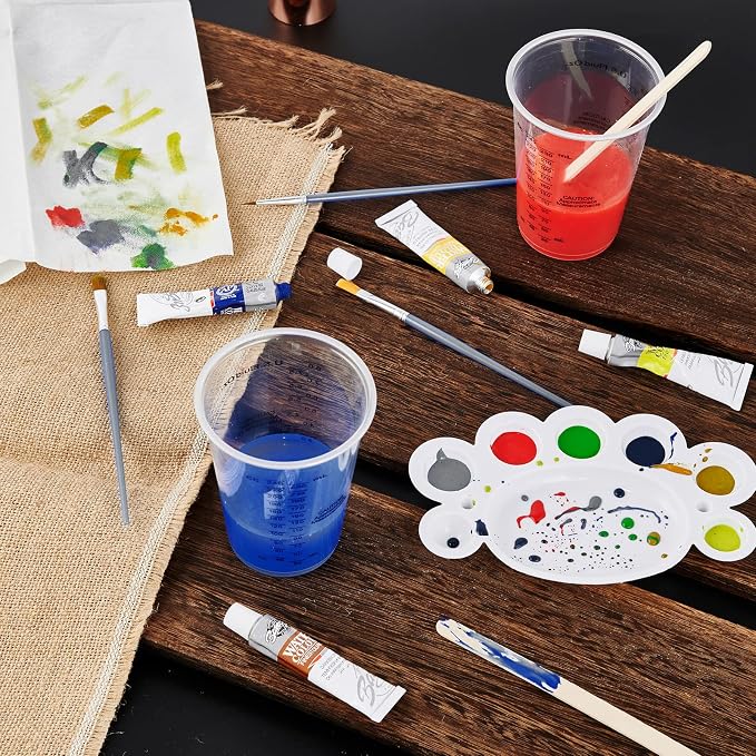 100 PACK Plastic Measuring Cups, 10 oz Disposable Mixing Cups - Image 3