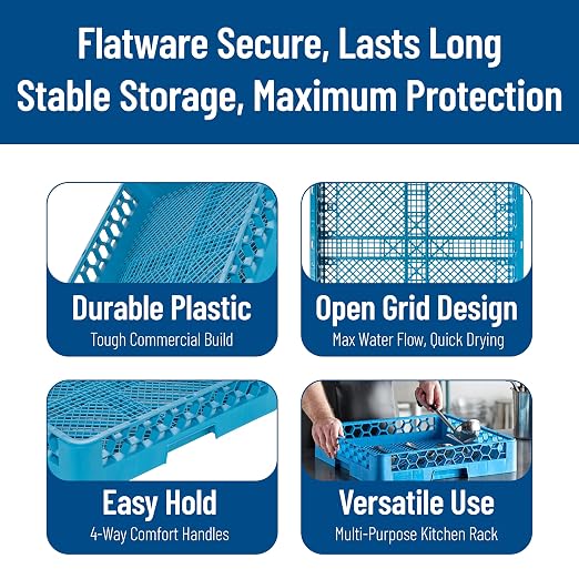 Carlisle FoodService Products Opticlean Flatware Rack Dishwashing Tray - Image 4