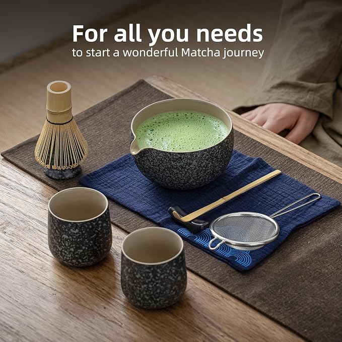 TEANAGOO 9 Pcs Matcha Whisk Set, Ceramic Matcha Set, Matcha Kit - Image 3