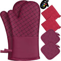 6 Pcs Oven Mitts and Pot Holders, 500℉ Heat Resistant Oven Mitts by Unknown