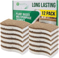 12 Pack Natural Kitchen Sponges, Compostable White Cellulose & Organic Coconut by ecoTru