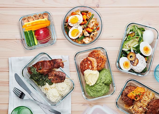 30 Pieces Glass Food Storage Containers - Image 6
