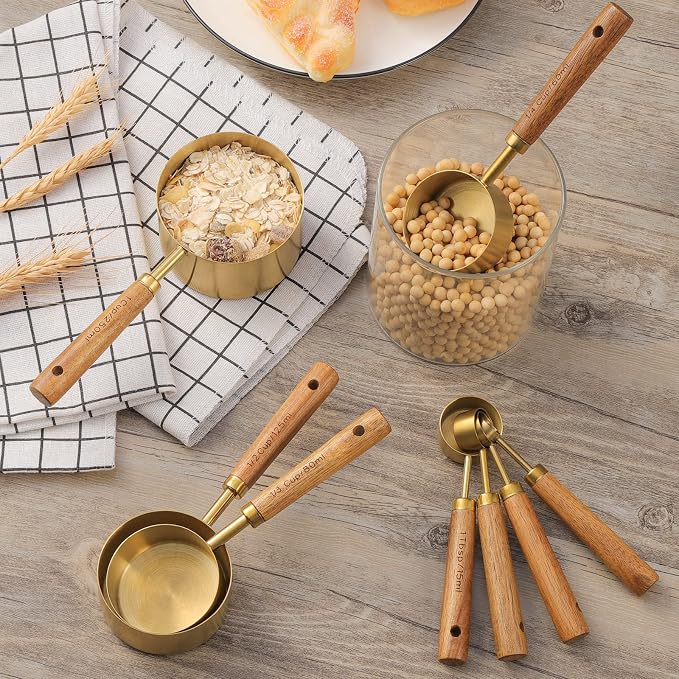 Measuring Cups and Spoons Set of 8, Kitchen/Food/Liquid/Baking - Image 2