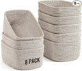 8 Pack Small Storage Baskets for Organizing, Woven Rope Bins for Bathroom by Unknown
