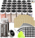 SWOMMOLY 30 Glass Spice Jars 4oz/Square Spice Bottles by SWOMMOLY