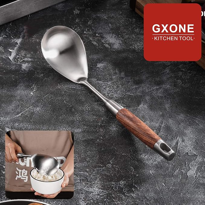 Large Serving Spoons, 304 Stainless Steel Cooking Spoon - Image 5