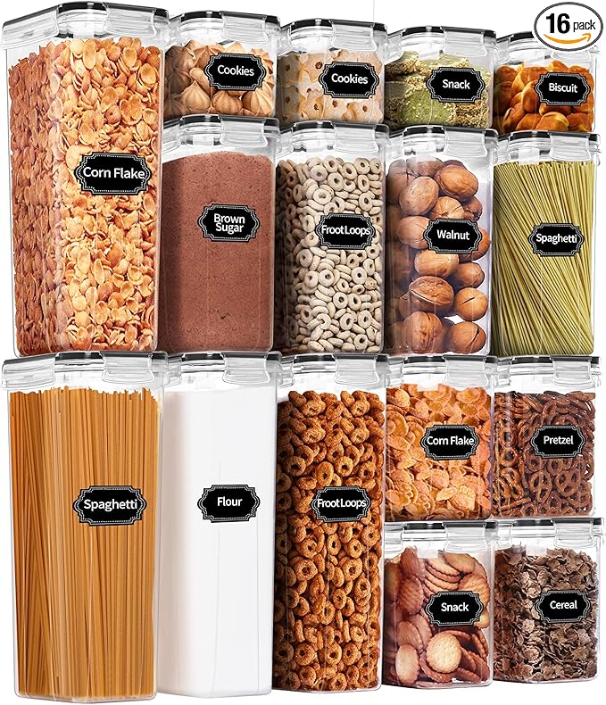PRAKI Airtight Food Storage Containers Set, Flour & Sugar by PRAKI