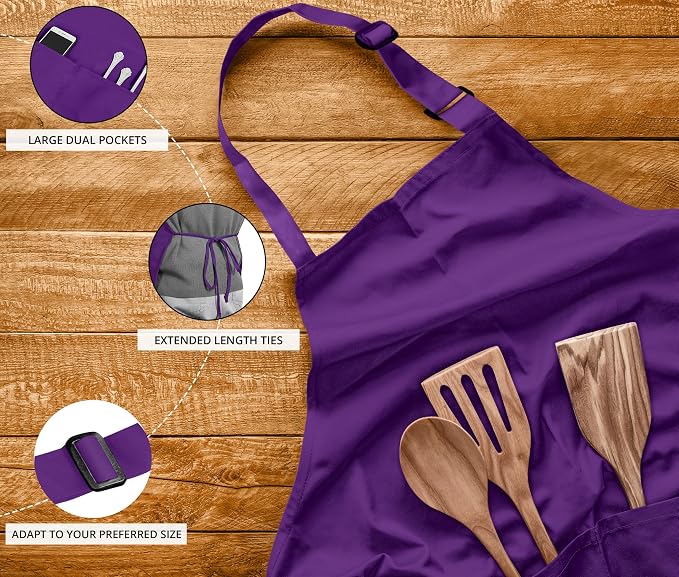 Utopia Kitchen 10 Pack Bib Apron Adjustable - Image 4