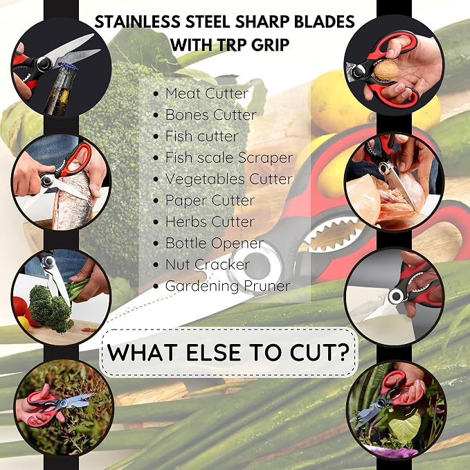 Kitchen Scissors Stainless Steel Sharp Blades - Image 8