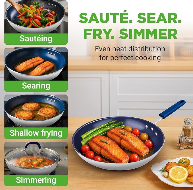 NutriChef 10'' Medium Fry Pan - Image 2