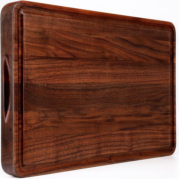 AZRHOM Walnut Wood Cutting Board, 18x12in Large Wooden Chopping Boards by AzrHom