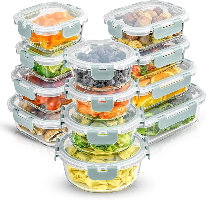 JoyJolt 24pc Borosilicate Glass Storage Containers by JoyJolt