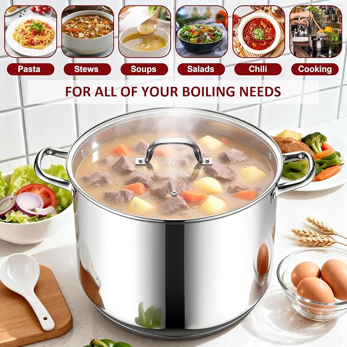Herogo 24-Quart 18/10 Stainless Steel Stock Pot - Image 5