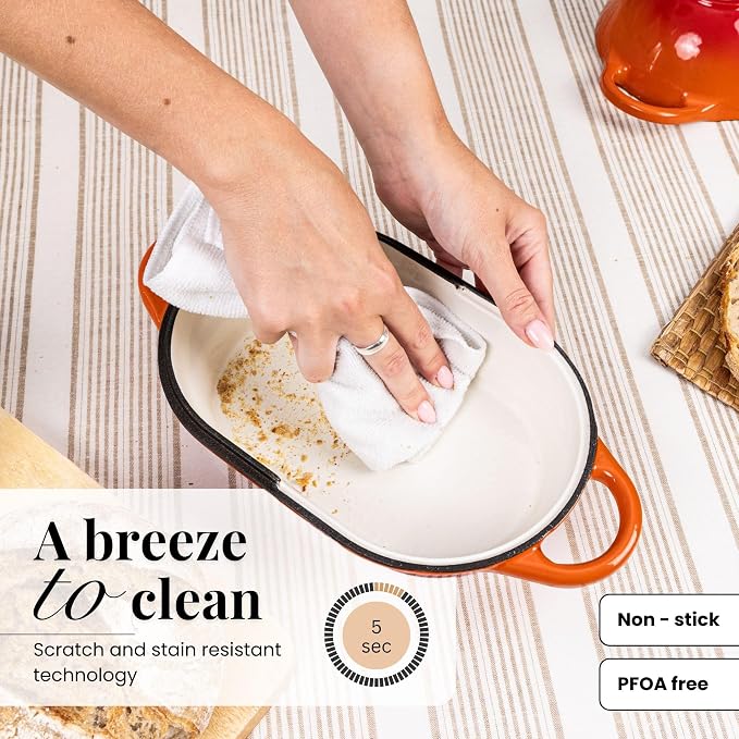 Dutch Oven For Sourdough Bread Baking – Enamelled Cast Iron Bread Loaf Pot – - Image 3