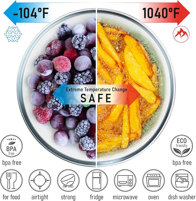 Set of 5 Nesting Glass Bowls - Image 4